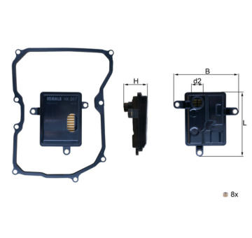 Hydraulický filtr, automatická převodovka MAHLE HX 267D