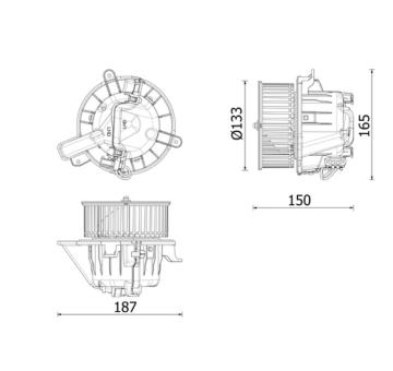 vnitřní ventilátor MAHLE AB 332 000P