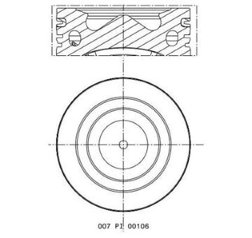 Píst MAHLE ORIGINAL 007 PI 00106 000