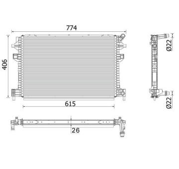 Chladič motora MAHLE CIR 30 000P