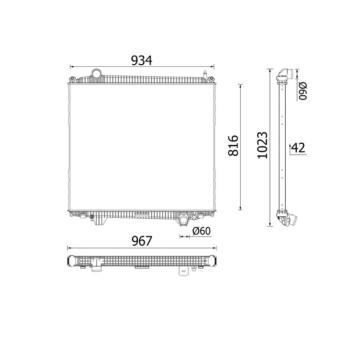 Chladič, chlazení motoru MAHLE CR 2723 000P