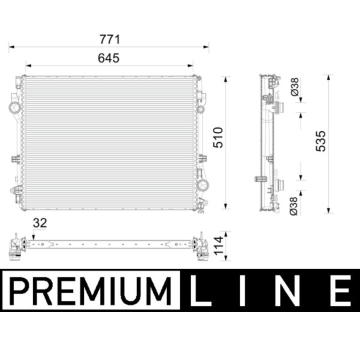 Chladič, chlazení motoru MAHLE CR 2787 000P