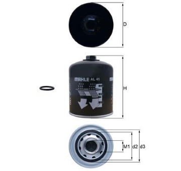Vysouseci patrona vzduchu, pneumaticky system MAHLE AL 41