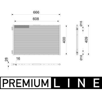 Kondenzátor, klimatizace MAHLE AC 1191 000P