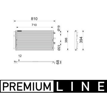 Kondenzátor, klimatizace MAHLE AC 1209 000P