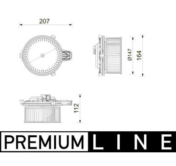 vnitřní ventilátor MAHLE AB 443 000P