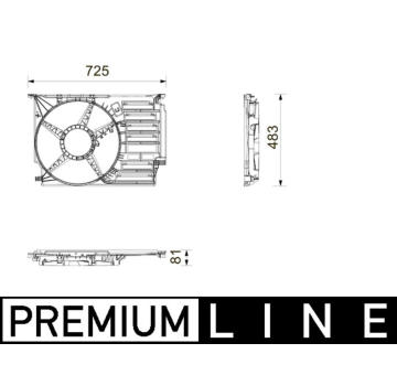 Kryt vrtule plaste chladice MAHLE CFS 31 000P