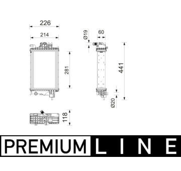 Chladič, chlazení motoru MAHLE CR 2804 000P