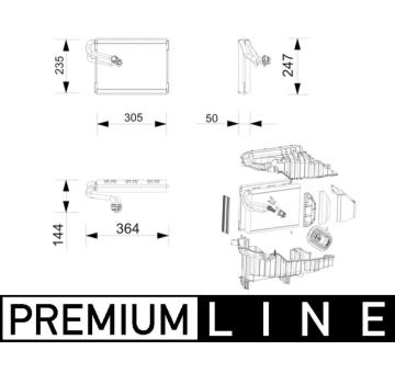 Výparník, klimatizace MAHLE AE 271 000P
