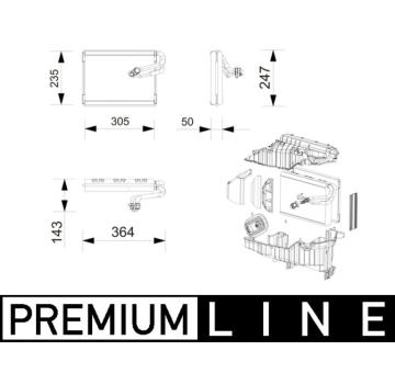 Výparník, klimatizace MAHLE AE 269 000P
