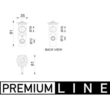 Expanzní ventil, klimatizace MAHLE AVE 210 000P