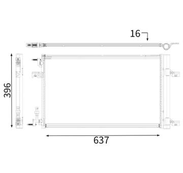 Kondenzátor, klimatizace MAHLE AC 637 000P