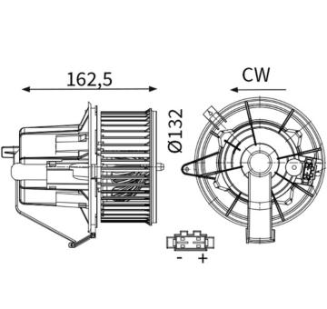 vnitřní ventilátor MAHLE AB 123 000S