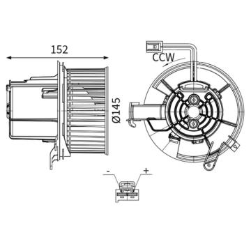 vnitřní ventilátor MAHLE AB 147 000S