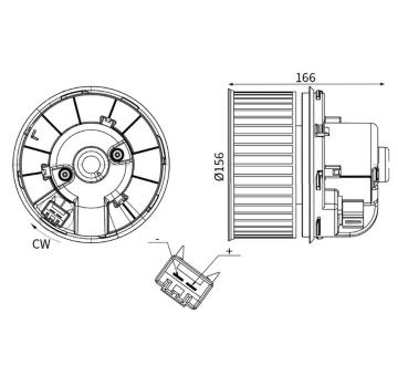 vnitřní ventilátor MAHLE AB 245 000S