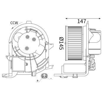 vnitřní ventilátor MAHLE AB 417 000S