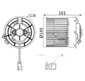 vnitřní ventilátor MAHLE AB 424 000S