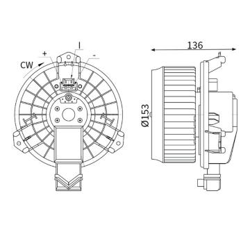 vnitřní ventilátor MAHLE AB 425 000S