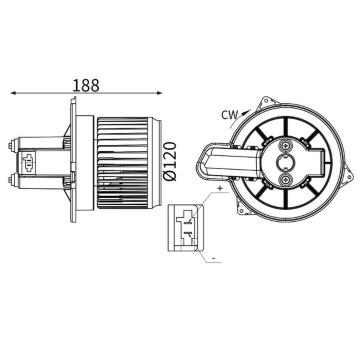 vnitřní ventilátor MAHLE AB 427 000S