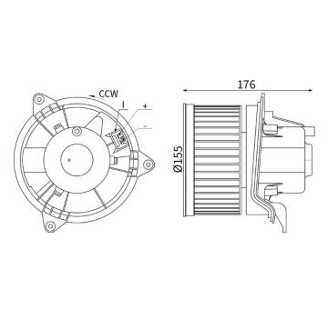 vnitřní ventilátor MAHLE AB 434 000S