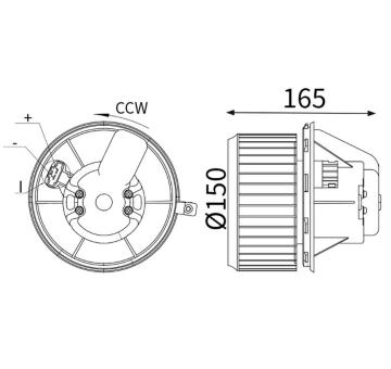 vnitřní ventilátor MAHLE AB 450 000S