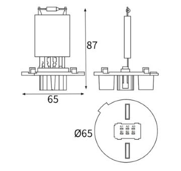 Odpor vnútorného ventilátora MAHLE ABR 57 000S