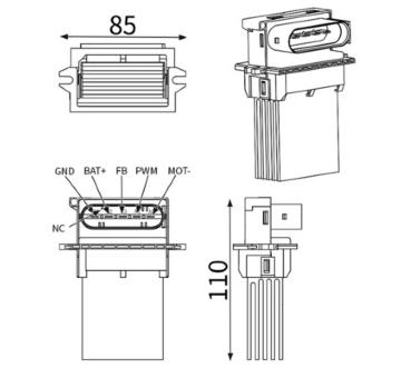 Regulace, vnitrni ventilace MAHLE ABR 179 000S