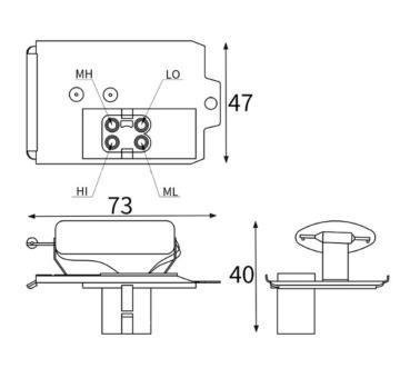 Odpor, vnitřní tlakový ventilátor MAHLE ABR 187 000S