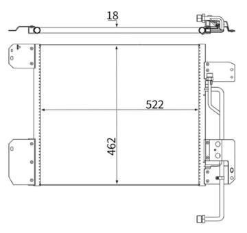 Kondenzátor, klimatizace MAHLE AC 671 000S
