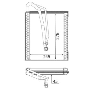 Výparník, klimatizace MAHLE AE 251 000S