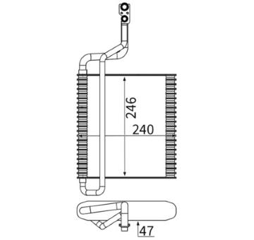 Výparník, klimatizace MAHLE AE 264 000S