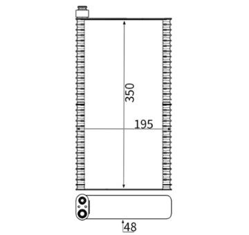 Výparník, klimatizace MAHLE AE 273 000S