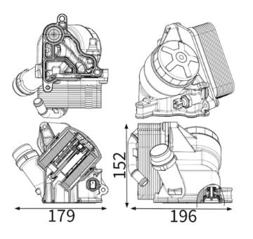 Chladič motorového oleja MAHLE CLC 342 000S