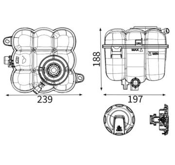 Vyrovnávací nádoba, chladicí kapalina MAHLE CRT 309 000S