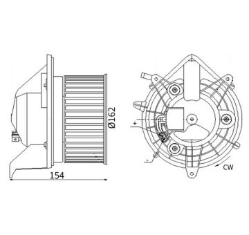 vnitřní ventilátor MAHLE AB 303 000S