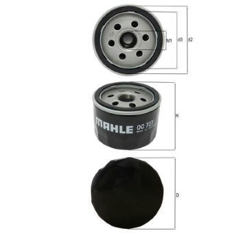 Olejový filter MAHLE OC 727