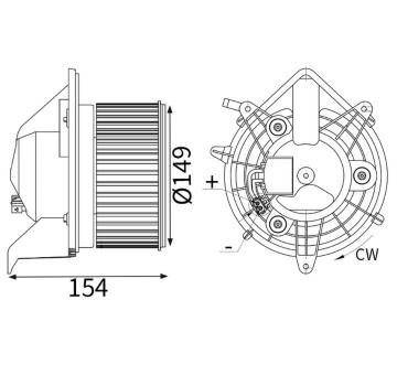 vnitřní ventilátor MAHLE AB 438 000S