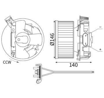 vnitřní ventilátor MAHLE AB 445 000S