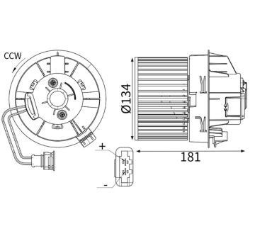vnitřní ventilátor MAHLE AB 447 000S
