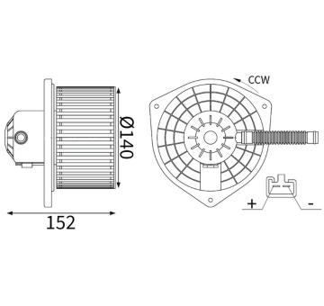vnitřní ventilátor MAHLE AB 448 000S