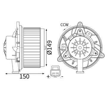 vnitřní ventilátor MAHLE AB 467 000S