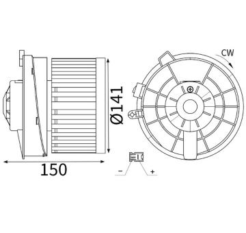Vnútorný ventilátor MAHLE AB 481 000S