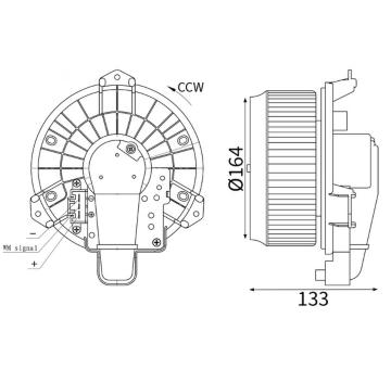 Vnútorný ventilátor MAHLE AB 482 000S
