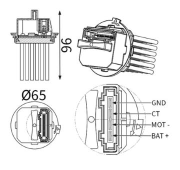 Regulace, vnitrni ventilace MAHLE ABR 207 000S