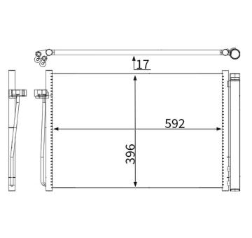 Kondenzátor, klimatizace MAHLE AC 344 000S