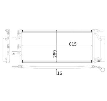 Kondenzátor, klimatizace MAHLE AC 893 000P
