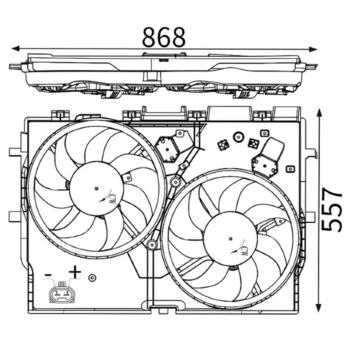 Větrák, chlazení motoru MAHLE CFF 229 000S