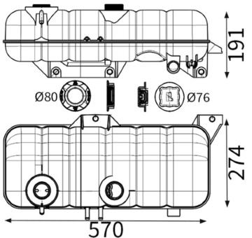 Vyrovnávací nádoba, chladicí kapalina MAHLE CRT 273 001S
