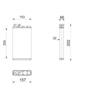 Výměník tepla, vnitřní vytápění MAHLE AH 310 000P