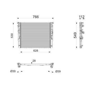 Chladič motora MAHLE CR 2867 000P